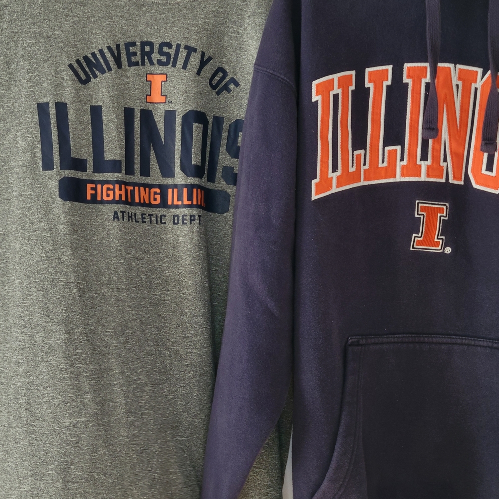 University of Illinois Gray and Navy Men's Shirt